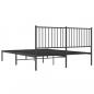 Preview: Bettgestell mit Kopfteil Metall Schwarz 160x200 cm