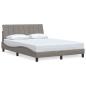 Preview: Bettgestell ohne Matratze Taupe 120x200 cm Stoff