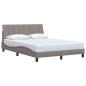 Preview: Bettgestell ohne Matratze Taupe 120x200 cm Stoff