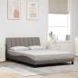 Preview: ARDEBO.de - Bettgestell ohne Matratze Taupe 140x200 cm Stoff