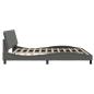 Preview: Bettgestell ohne Matratze Dunkelgrau 200x200 cm Stoff