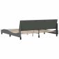 Preview: Bettgestell ohne Matratze Dunkelgrau 200x200 cm Stoff