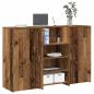 Preview: ARDEBO.de - Empfangstheke Altholz-Optik 155x50x103,5 cm Holzwerkstoff