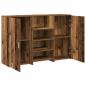 Preview: Empfangstheke Altholz-Optik 155x50x103,5 cm Holzwerkstoff