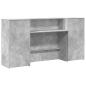 Preview: Empfangstheke Betongrau 200x50x103,5 cm Holzwerkstoff