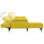 Preview: Schlafsofa in L-Form Gelb 271x140x70 cm Samt