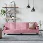 Preview: ARDEBO.de - Schlafsofa mit Armlehnen Rosa Samt