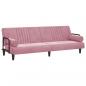 Preview: Schlafsofa mit Armlehnen Rosa Samt