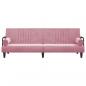 Preview: Schlafsofa mit Armlehnen Rosa Samt