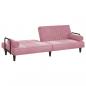 Preview: Schlafsofa mit Armlehnen Rosa Samt