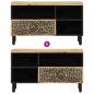 Preview: TV-Schrank 80x33x46 cm Massivholz Mango