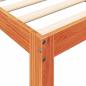 Preview: Massivholzbett mit Regal ohne Matratze Wachsbraun 120x200 cm