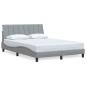 Preview: Bettgestell ohne Matratze Hellgrau 120x200 cm Stoff