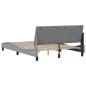 Preview: Bettgestell ohne Matratze Hellgrau 120x200 cm Stoff
