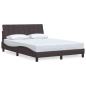 Preview: Bettgestell ohne Matratze Dunkelbraun 120x200 cm Stoff