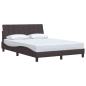 Preview: Bettgestell ohne Matratze Dunkelbraun 120x200 cm Stoff