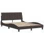 Preview: Bettgestell ohne Matratze Dunkelbraun 120x200 cm Stoff