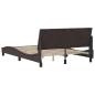 Preview: Bettgestell ohne Matratze Dunkelbraun 120x200 cm Stoff