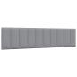 Preview: Bettgestell ohne Matratze Hellgrau 200x200 cm Stoff