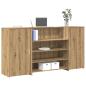 Preview: ARDEBO.de - Empfangstheke Artisan-Eiche 200x50x103,5 cm Holzwerkstoff