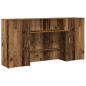 Preview: Empfangstheke Altholz-Optik 200x50x103,5 cm Holzwerkstoff