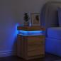Preview: ARDEBO.de - LED-Nachttisch Artisan-Eiche 35x39x55 cm Holzwerkstoff