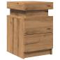 Preview: LED-Nachttisch Artisan-Eiche 35x39x55 cm Holzwerkstoff