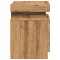 Preview: LED-Nachttisch Artisan-Eiche 35x39x55 cm Holzwerkstoff