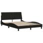 Preview: Bettgestell ohne Matratze Schwarz 120x200 cm Stoff