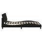 Preview: Bettgestell ohne Matratze Schwarz 120x200 cm Stoff