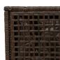 Preview: Gartenhocker mit Kissen 2 Stk. Braun 40x40x43 cm Poly Rattan