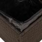 Preview: Gartenhocker mit Kissen 2 Stk. Braun 40x40x43 cm Poly Rattan