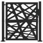 Preview: Gartentor Schwarz 105x105 cm Stahl Lichtdesign