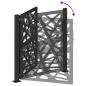 Preview: Gartentor Schwarz 105x105 cm Stahl Lichtdesign