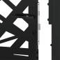 Preview: Gartentor Schwarz 105x105 cm Stahl Lichtdesign