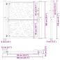 Preview: Gartentor Schwarz 105x105 cm Stahl Lichtdesign