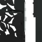 Preview: Gartentor Schwarz 105x155 cm Stahl Blatt-Design
