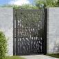 Preview: ARDEBO.de - Gartentor Schwarz 105x130 cm Stahl Spurendesign