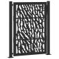 Preview: Gartentor Schwarz 105x130 cm Stahl Spurendesign