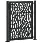 Preview: Gartentor Schwarz 105x130 cm Stahl Spurendesign