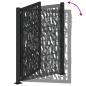 Preview: Gartentor Schwarz 105x130 cm Stahl Spurendesign