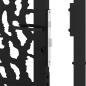 Preview: Gartentor Schwarz 105x130 cm Stahl Spurendesign