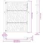 Preview: Gartentor Schwarz 105x130 cm Stahl Spurendesign