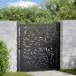 Preview: ARDEBO.de - Gartentor Schwarz 105x105 cm Stahl Flammen-Design