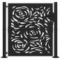 Preview: Gartentor Schwarz 105x105 cm Stahl Flammen-Design