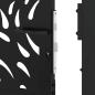 Preview: Gartentor Schwarz 105x105 cm Stahl Flammen-Design