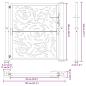 Preview: Gartentor Schwarz 105x105 cm Stahl Flammen-Design