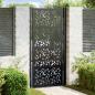 Preview: ARDEBO.de - Gartentor Schwarz 105x205 cm Stahl Blatt-Design