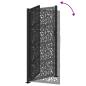Preview: Gartentor Schwarz 105x205 cm Stahl Blatt-Design