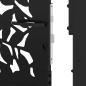 Preview: Gartentor Schwarz 105x205 cm Stahl Blatt-Design